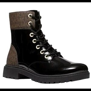 Michael Kors Alistair Stylish Black and Brown Women's Boots